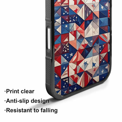 iPhone 17 Case — Small American Flag Stars Galaxy Space, Custom Art Phone Cover