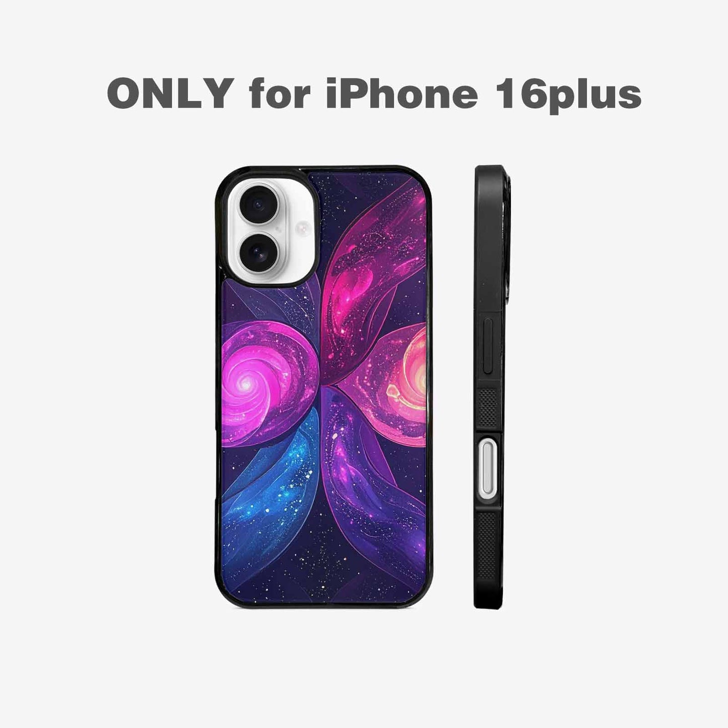 iPhone 16 Plus Case — Rose Galaxy Art Seamless Pattern Vibrant, Custom Designed Case Cover