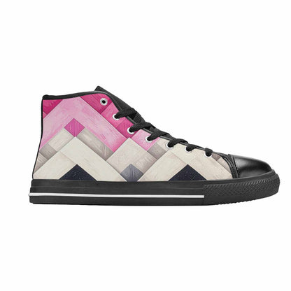 MEN'S Genderfluid Flag Color High Top Canvas Dark Academia Custom Shoes