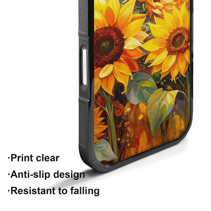iPhone 17 Case — Impressionist Sunflower Brushstroke Pattern Floral, Unique Phone Case Design