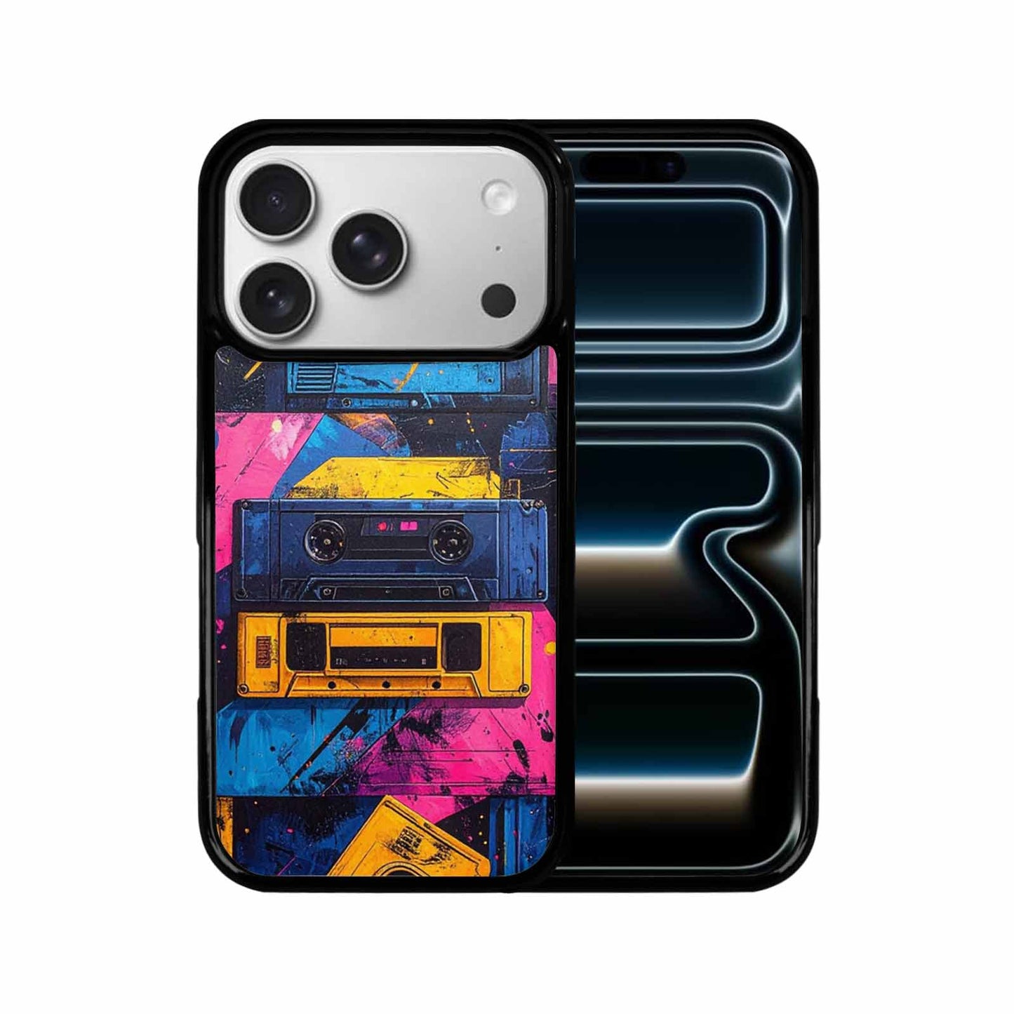 iPhone 17 Pro Case — Seamless Tileable Pattern Of Overlapping Retro, Custom Printed Phone Case
