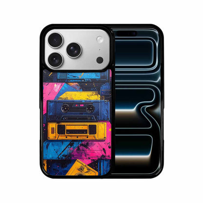 iPhone 17 Pro Case — Seamless Tileable Pattern Of Overlapping Retro, Custom Printed Phone Case