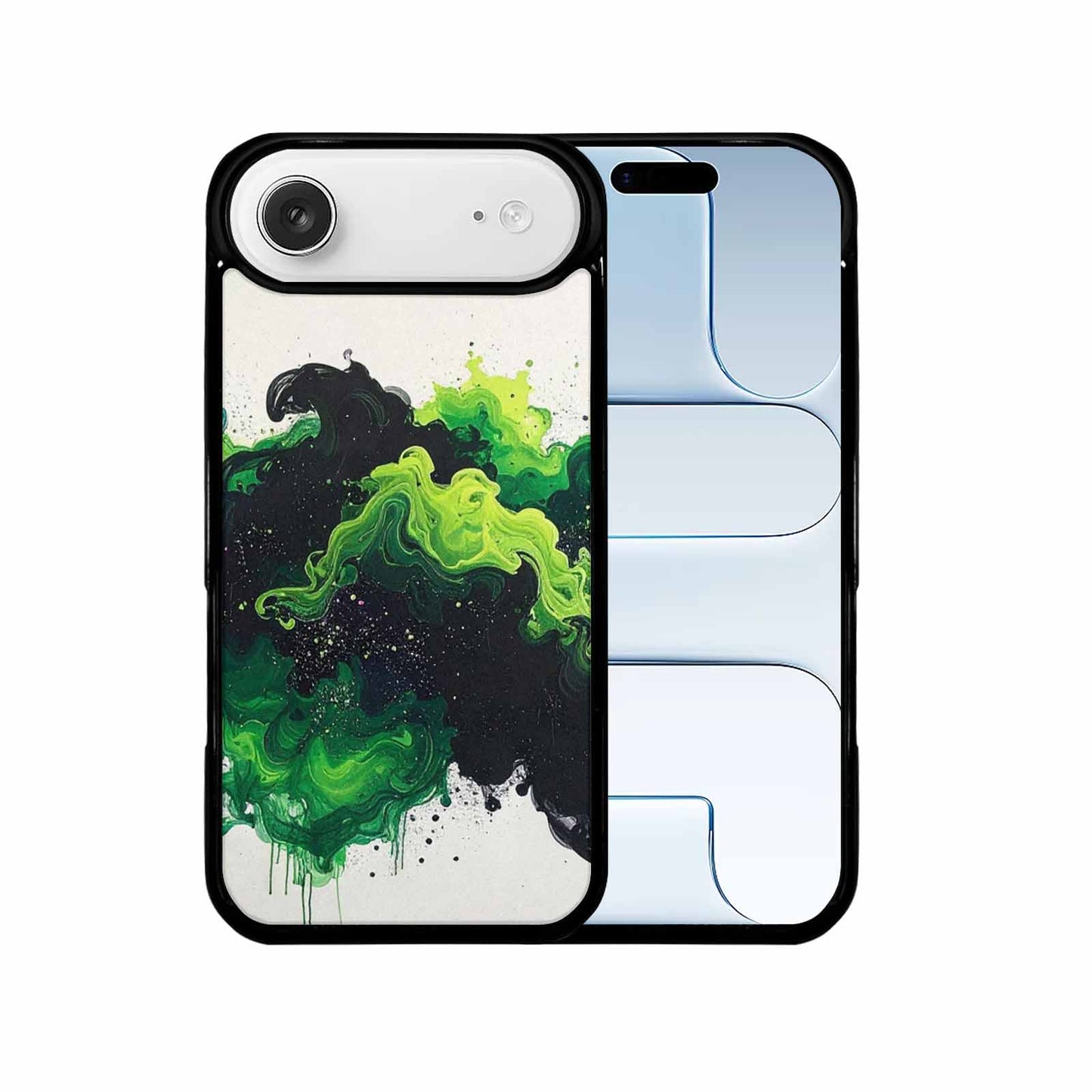 iPhone 17 Air Case — Black Green Ink Galaxy Nebula Galaxy, Custom Designed Case Cover