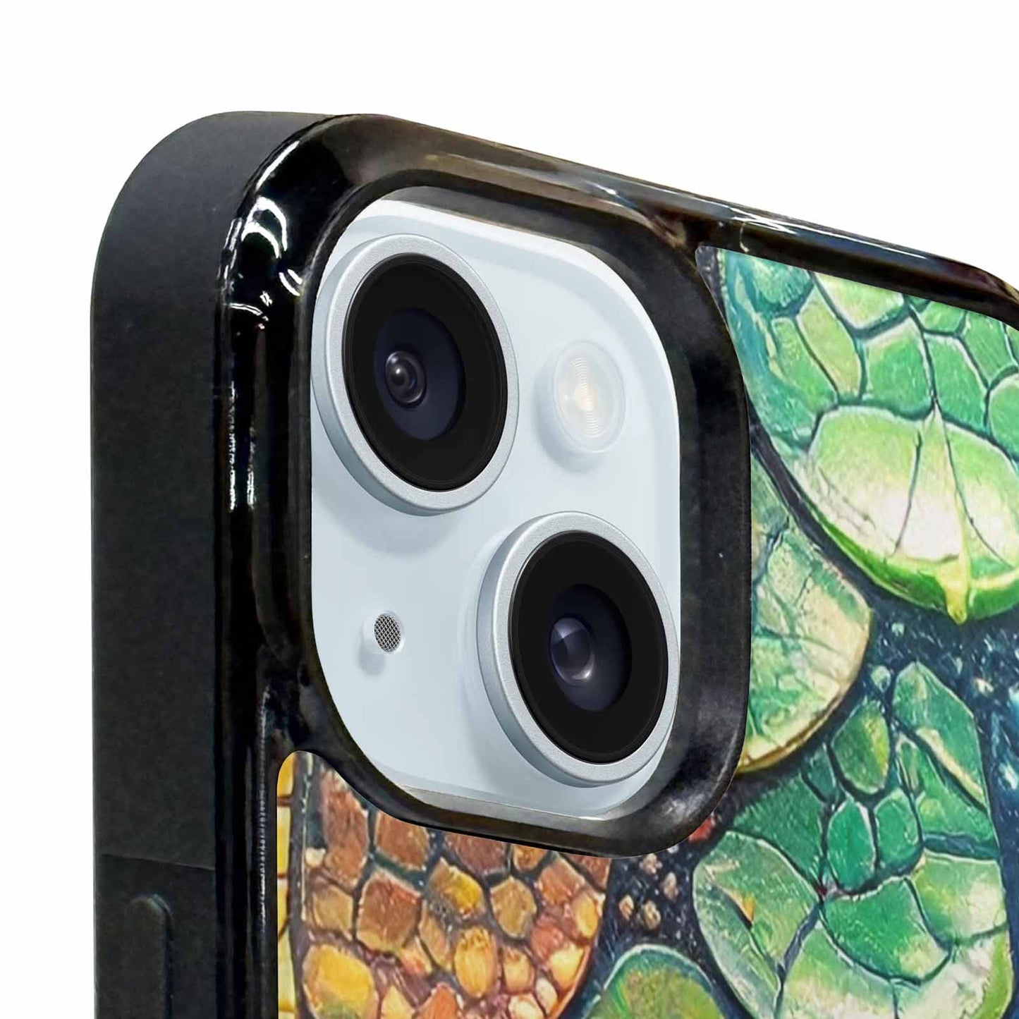 iPhone 15 Plus Case — Reptile Scale Full Color Vibrant Reptile, Custom Art Phone Cover
