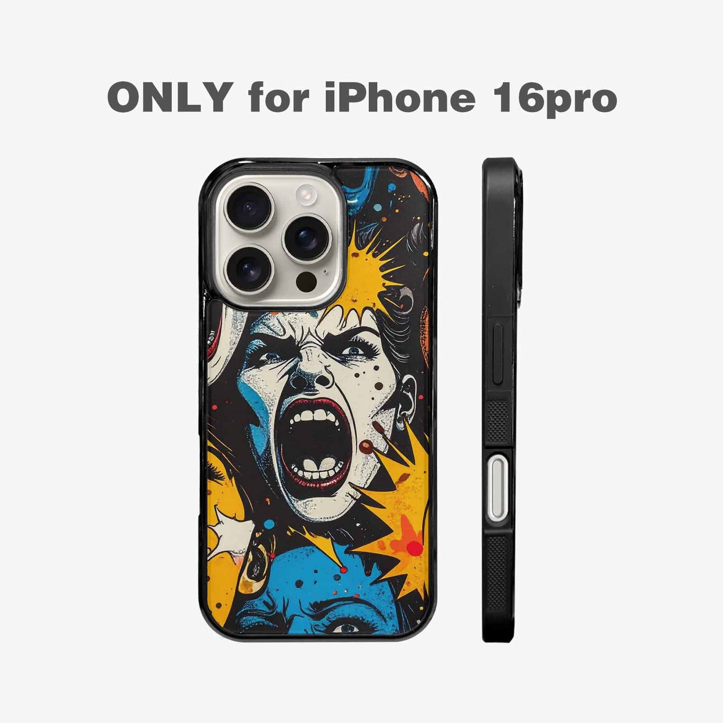iPhone 16 Pro Case — Comic Book Scream Comic Book Scream, Custom Made Phone Cover