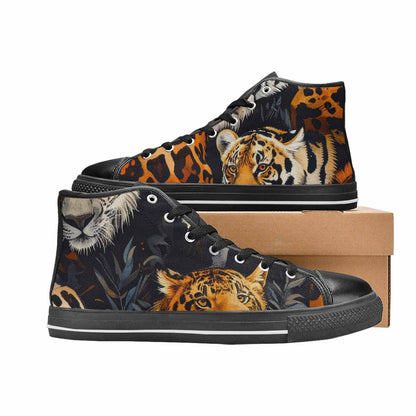 WOMEN'S Animal Print High Top Canvas Dark Academia Custom Sneakers