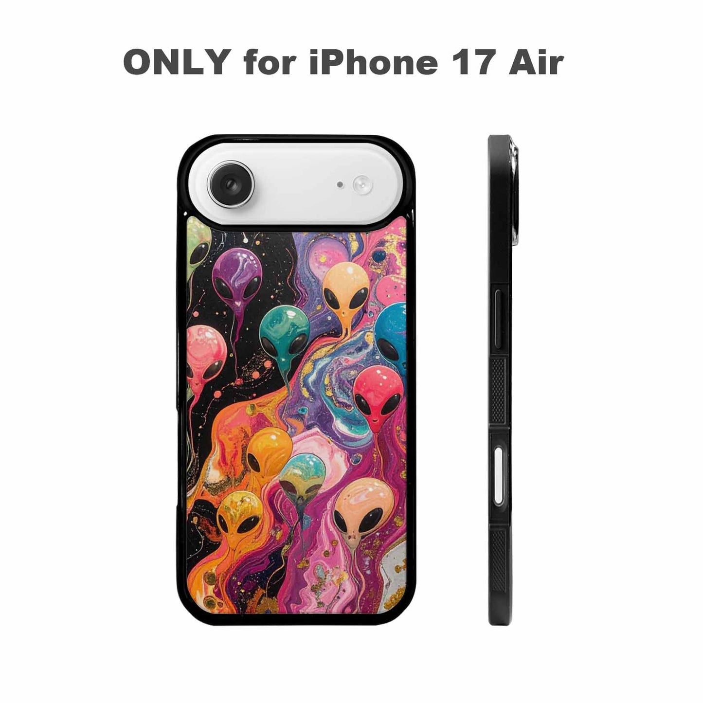 iPhone 17 Air Case — Aliens Marblealiens Pattern Xni Alien Scifi, Custom Printed Phone Case