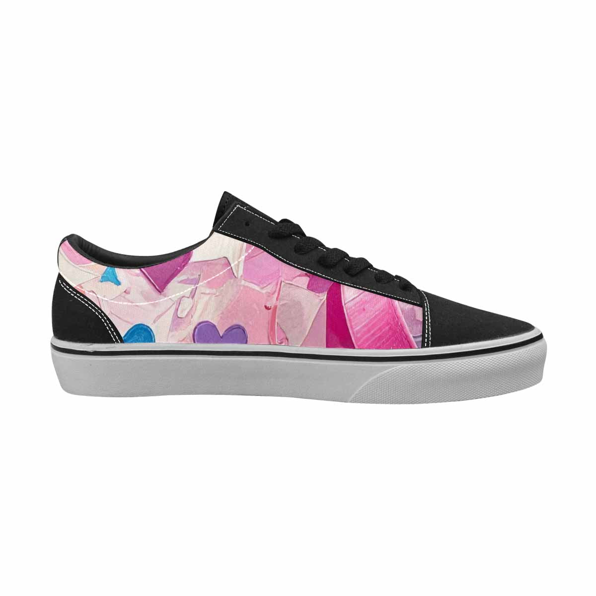 WOMEN'S Transgender Pride Flag Lace-Up Canvas Vibrant Chaos Sneakers