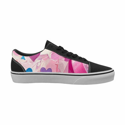 WOMEN'S Transgender Pride Flag Lace-Up Canvas Vibrant Chaos Sneakers