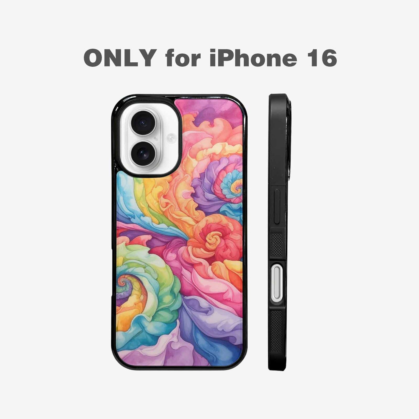 iPhone 16 Case — Tie Dye Swirls Tie Dye Swirls, Custom Designed Case Cover