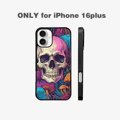 iPhone 16 Plus Case — Mushroom Skull Custom, Personalized Phone Case