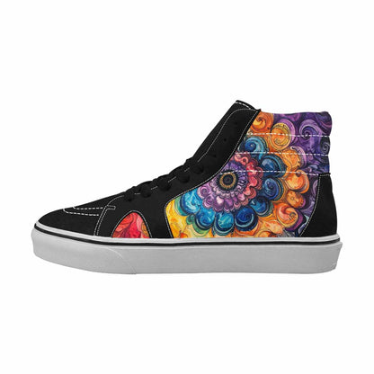 MEN'S Tie High Top Canvas Vibrant Chaos Sneakers