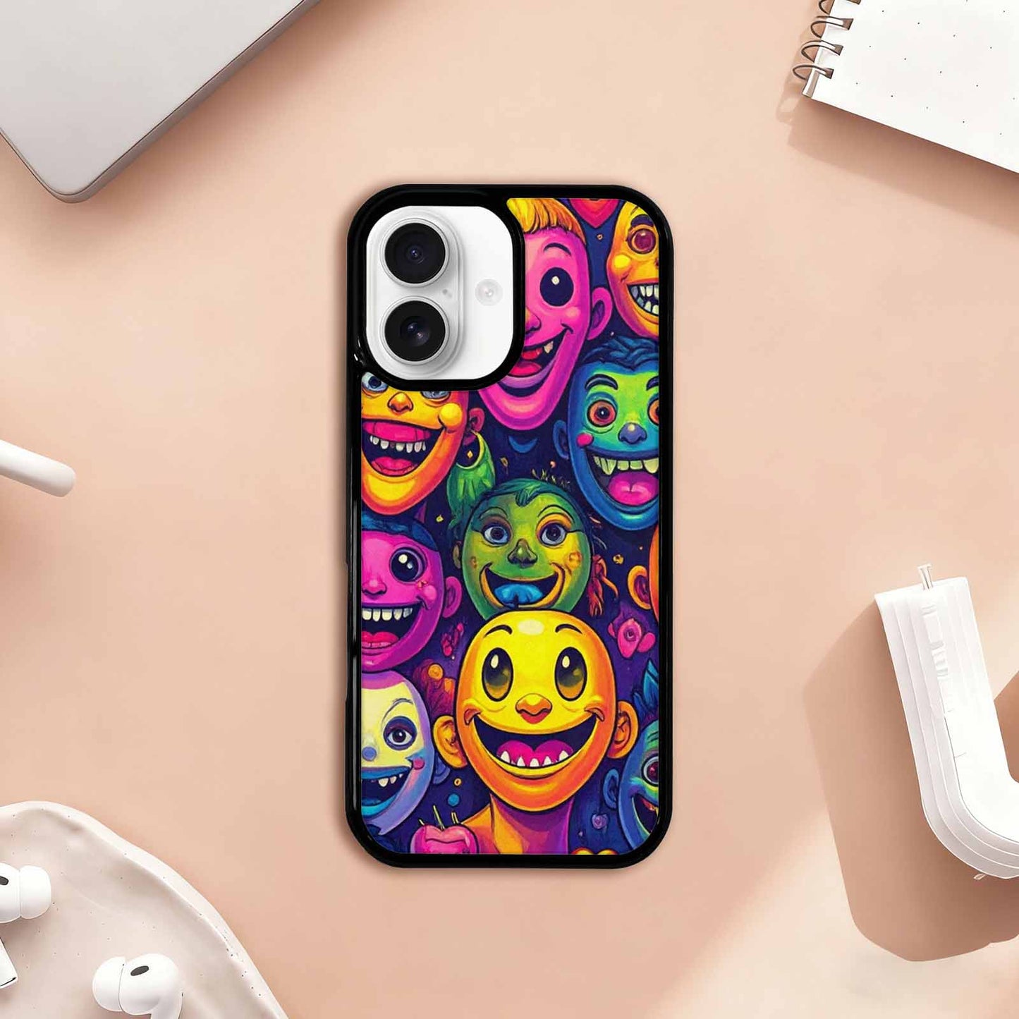 iPhone 17 Case — Small Funny Looking Cartoon Cute, Custom Art Phone Cover