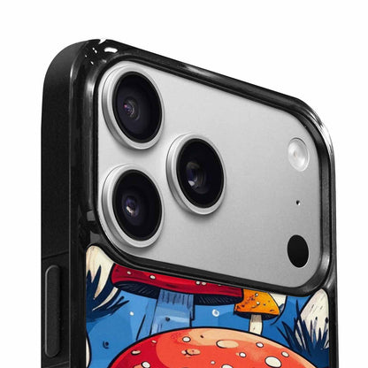 iPhone 17 Pro Case — Vivid Winter Mushroom Seamless Cartoon Cute, Custom Print Case Cover