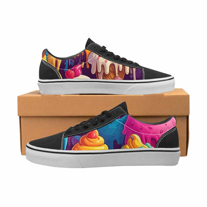 WOMEN'S Melting Ice Cream Monster Lace-Up Canvas Surreal Shoes