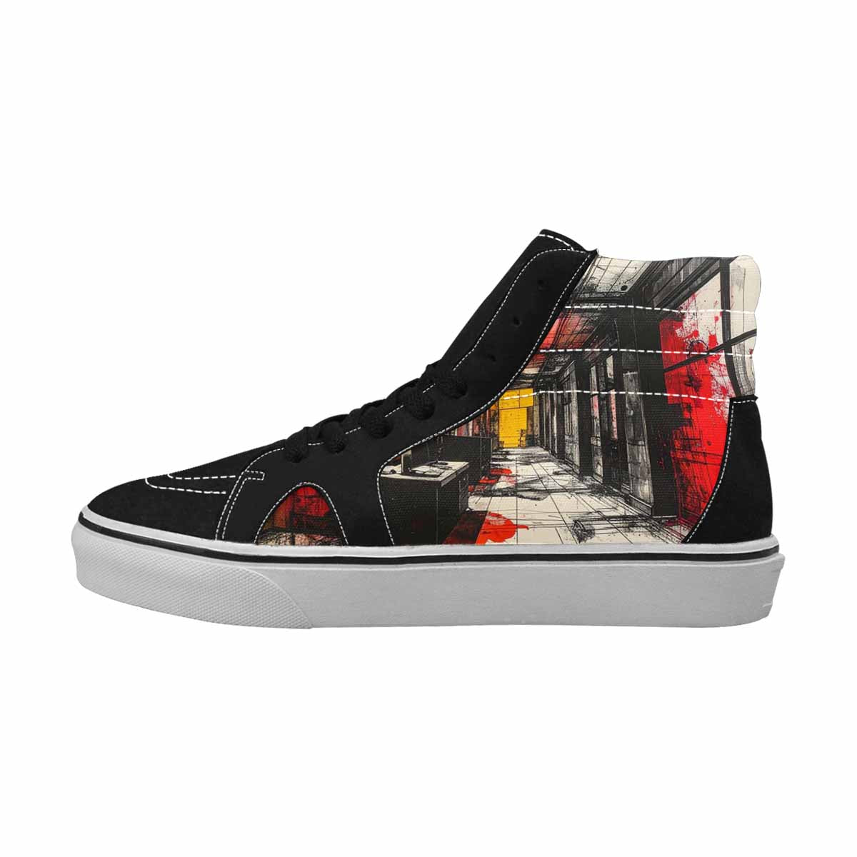 MEN'S Liminal Space Fragment High Top Canvas Dark Academia Custom Sneakers