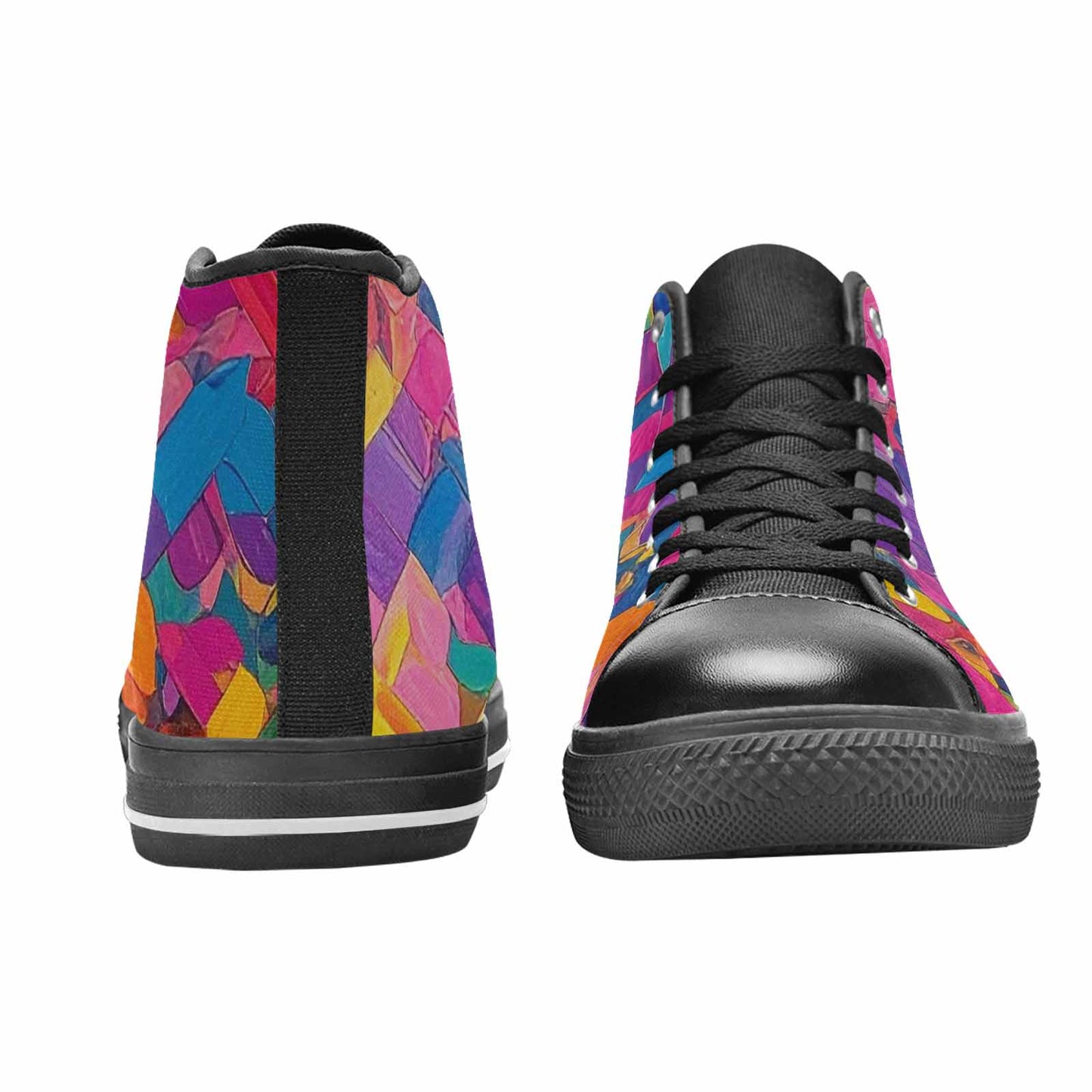 MEN'S Pansexual Flag Color High Top Canvas Y2K Sneakers