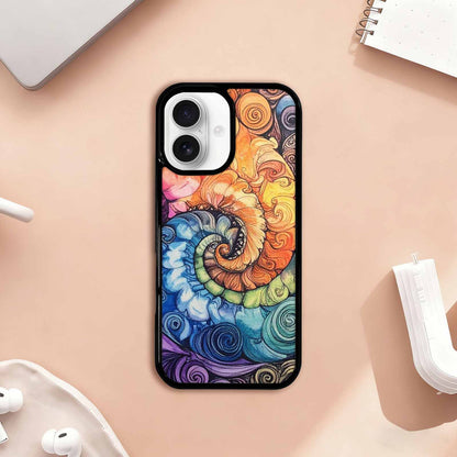 iPhone 17 Case — Tie Dye Swirls (black Tie Dye, Custom Art Phone Cover