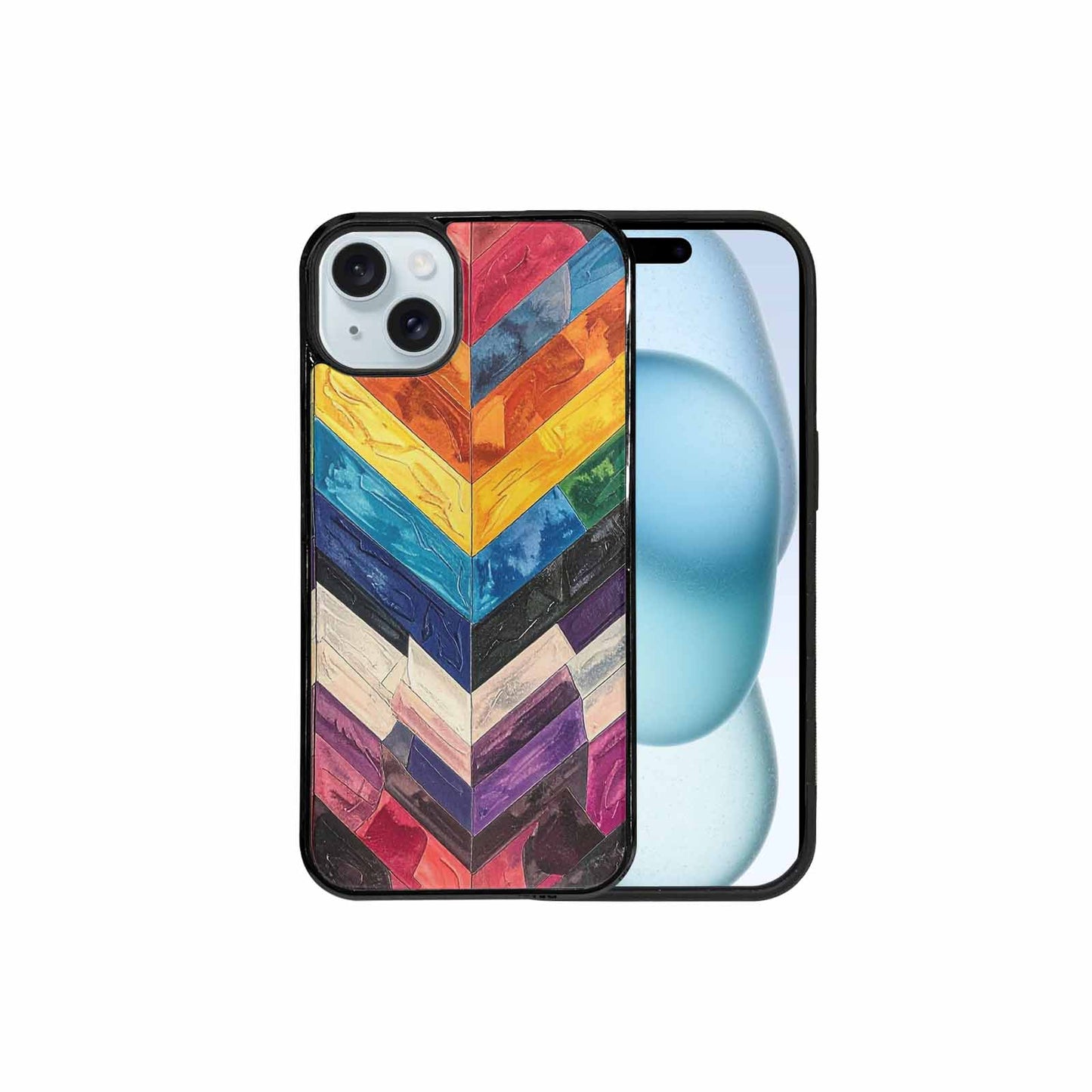 iPhone 15 Plus Case — Progress Pride Flag Color Theme Small, Customized Protective Case