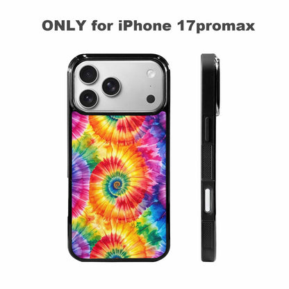 iPhone 17 Pro Max Case — Tie Dye Spiral Rainbow Tie Dye, Unique Phone Case Design