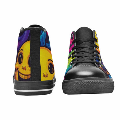 MEN'S Funny Looking Cartoon High Top Canvas Neon Fantasy Sneakers
