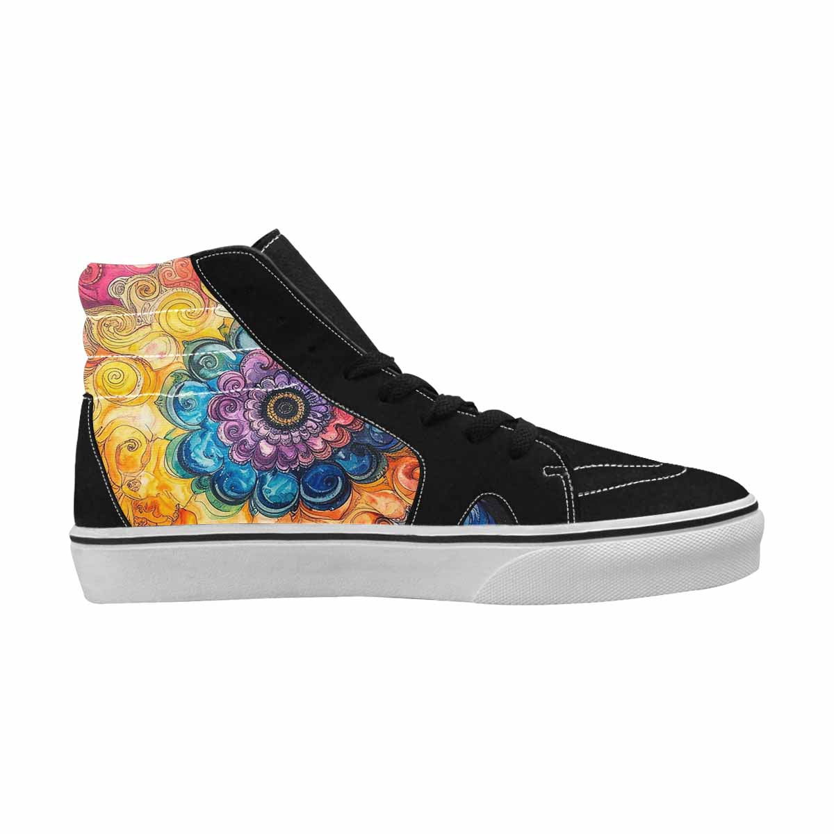 MEN'S Tie High Top Canvas Vibrant Chaos Sneakers