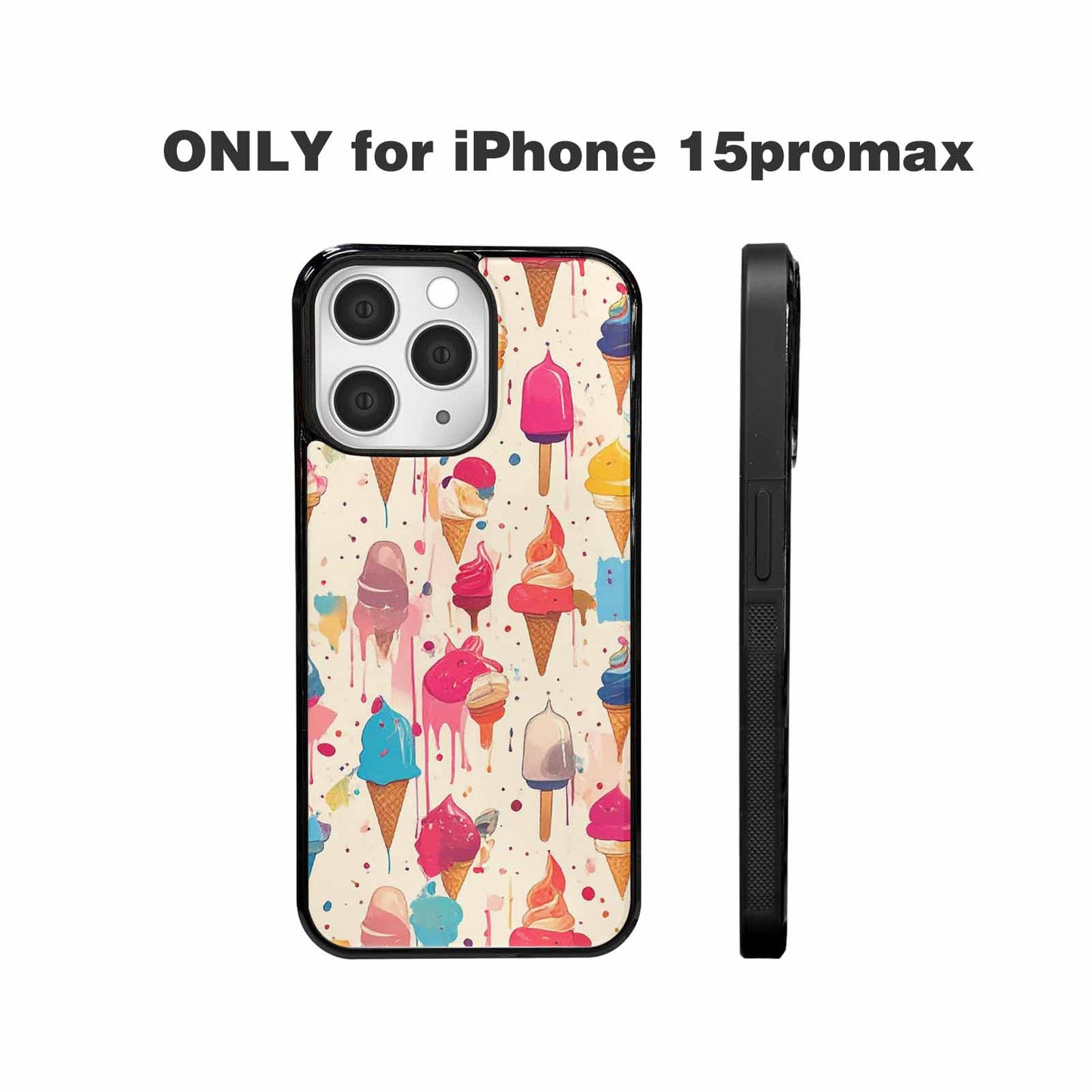 iPhone 15 Pro Max Case — Ice Cream Motif Ice Cream Motifs, Custom Made Phone Cover