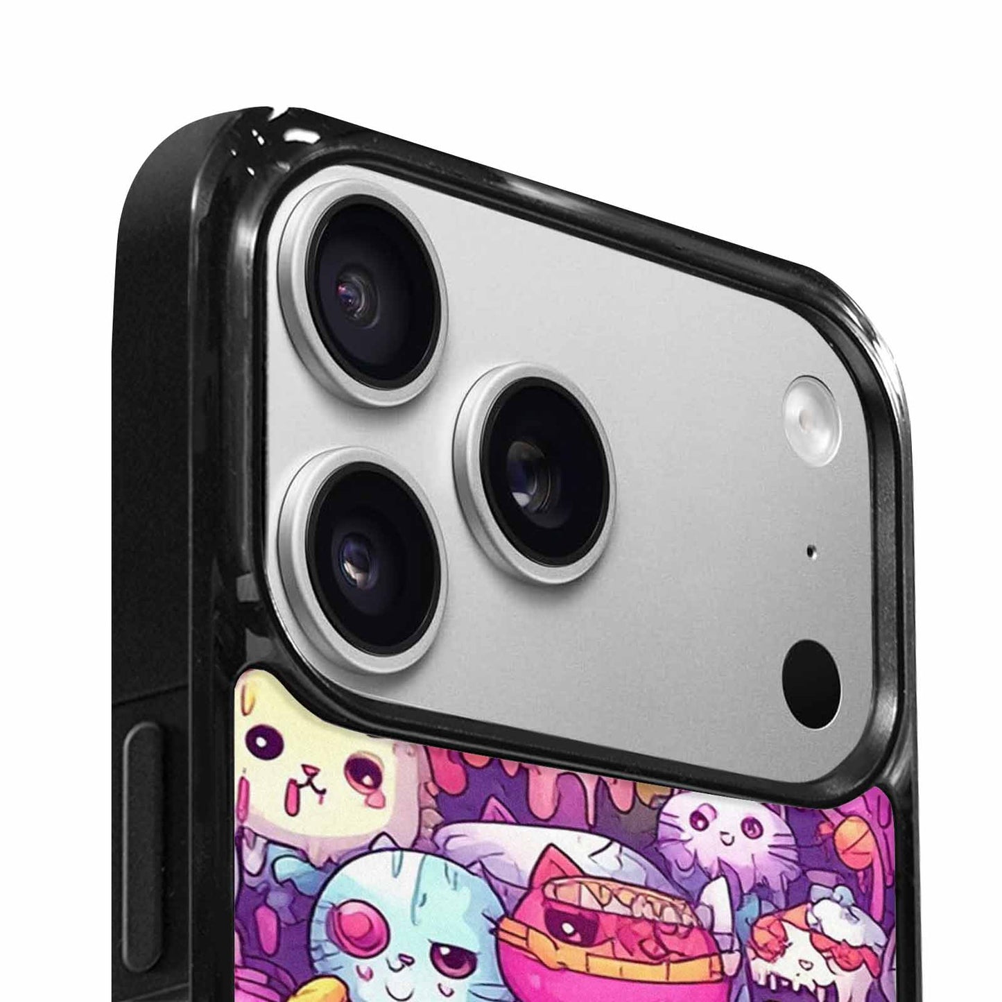 iPhone 17 Pro Max Case — Pastel Gore Cat Character Original Art, Custom Phone Case