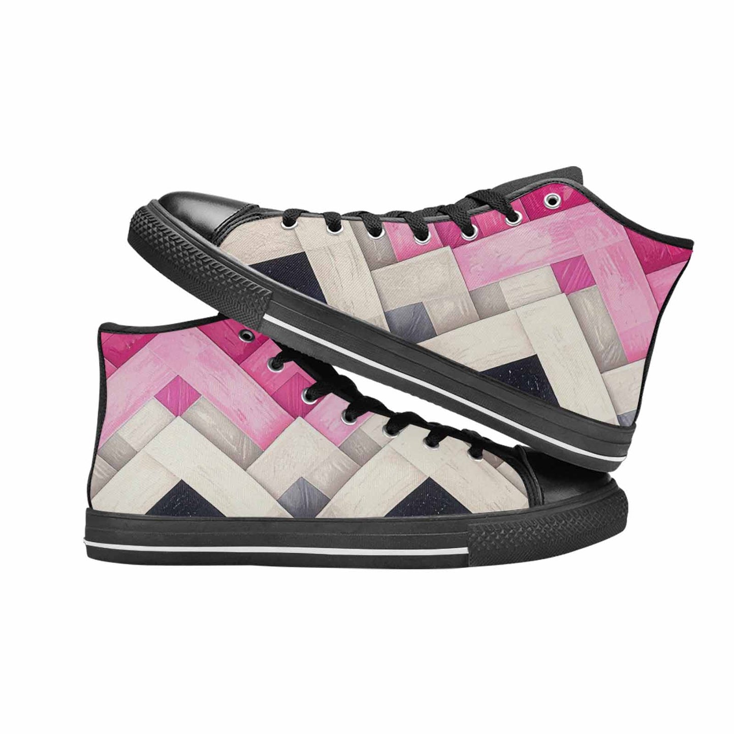 MEN'S Genderfluid Flag Color High Top Canvas Dark Academia Custom Shoes