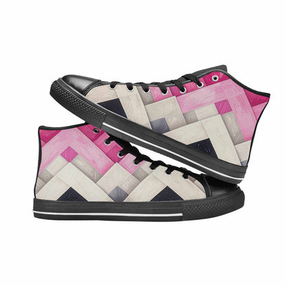 MEN'S Genderfluid Flag Color High Top Canvas Dark Academia Custom Shoes