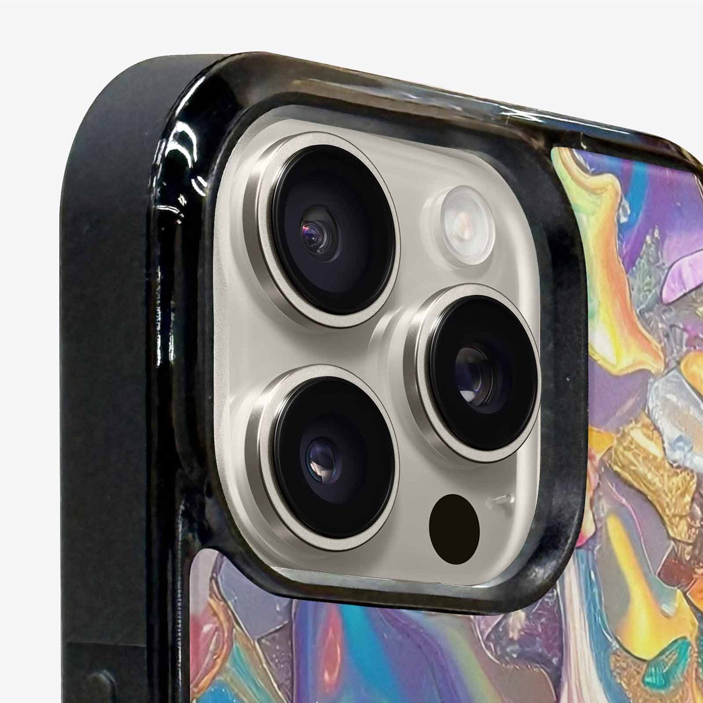 iPhone 16 Pro Case — Holographic Iridescent Shimmer Pattern Hundreds Of, Custom Print Case Cover