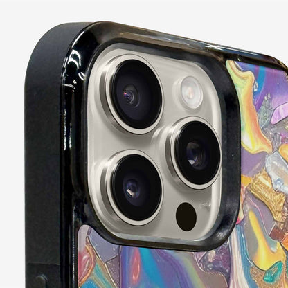 iPhone 16 Pro Case — Holographic Iridescent Shimmer Pattern Hundreds Of, Custom Print Case Cover