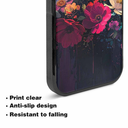 iPhone 15 Plus Case — Shadowy Glitch Floral Pattern Hundreds Of, Unique Phone Case Design