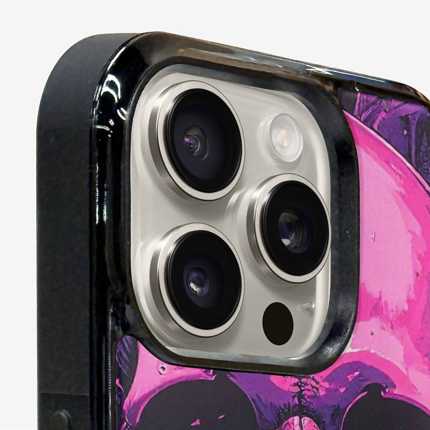 iPhone 16 Pro Max Case — Pink Purple Skeletons Neon Drip Melting, Unique Phone Case Design