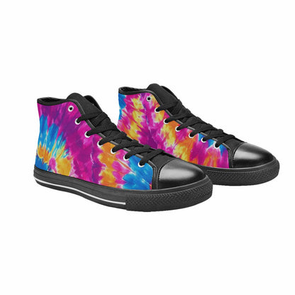 WOMEN'S Tie Dye Spiral High Top Canvas Aesthetic Shoes