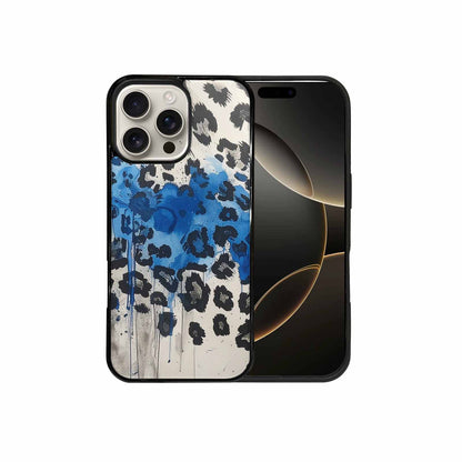 iPhone 16 Pro Max Case — Animal Print Black Blue Ink Animal, Personalized Phone Case
