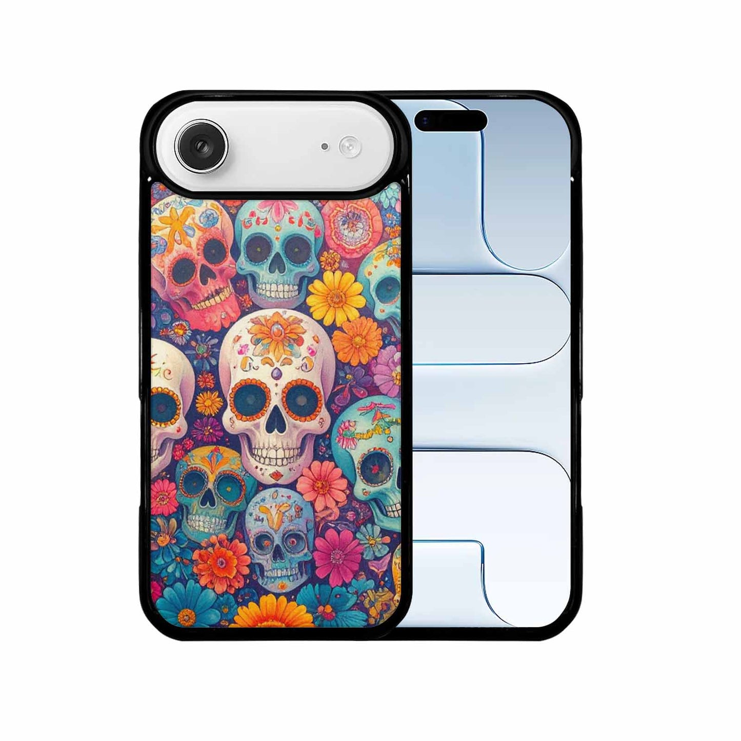 iPhone 17 Air Case — Ornate Candy Color Skull Pattern Gothic, Custom Made Phone Cover