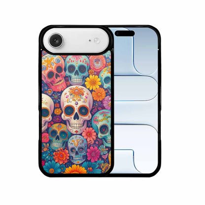 iPhone 17 Air Case — Ornate Candy Color Skull Pattern Gothic, Custom Made Phone Cover