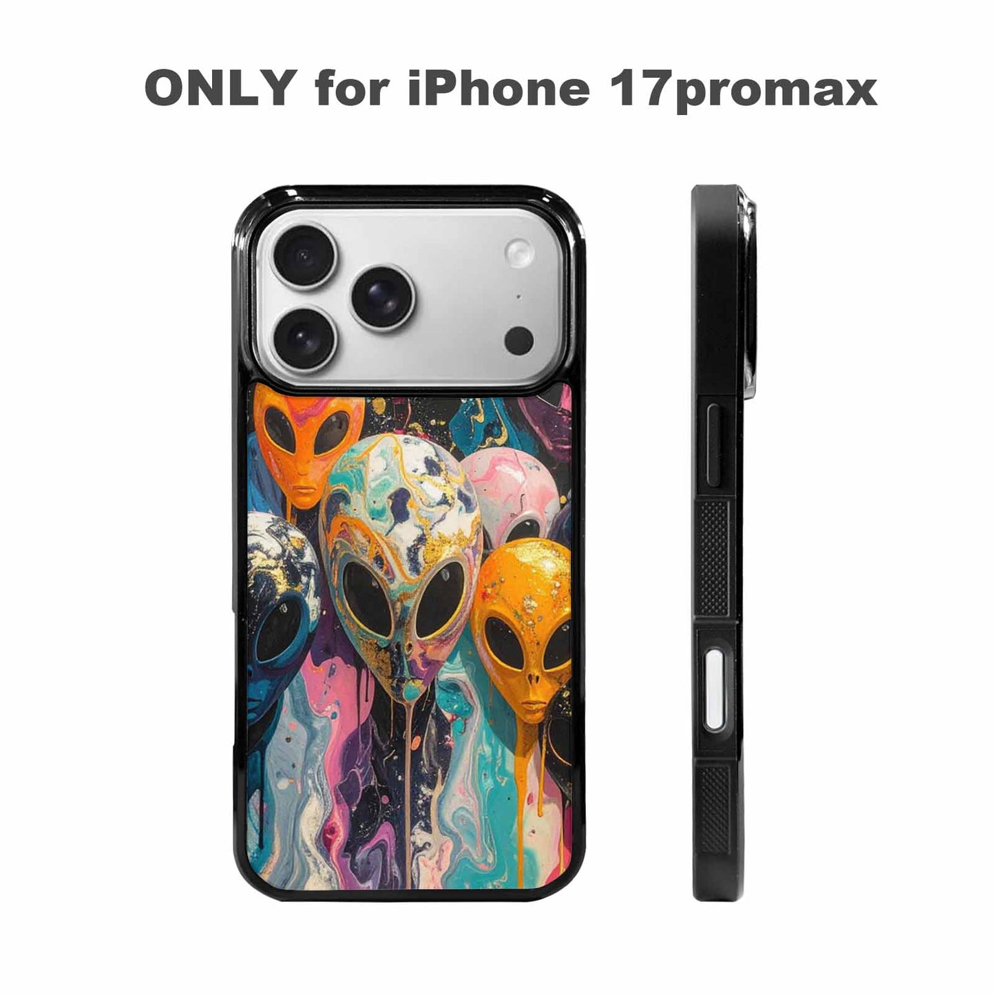 iPhone 17 Pro Max Case — Aliens Marblealiens Pattern Alien Scifi, Personalized Phone Case