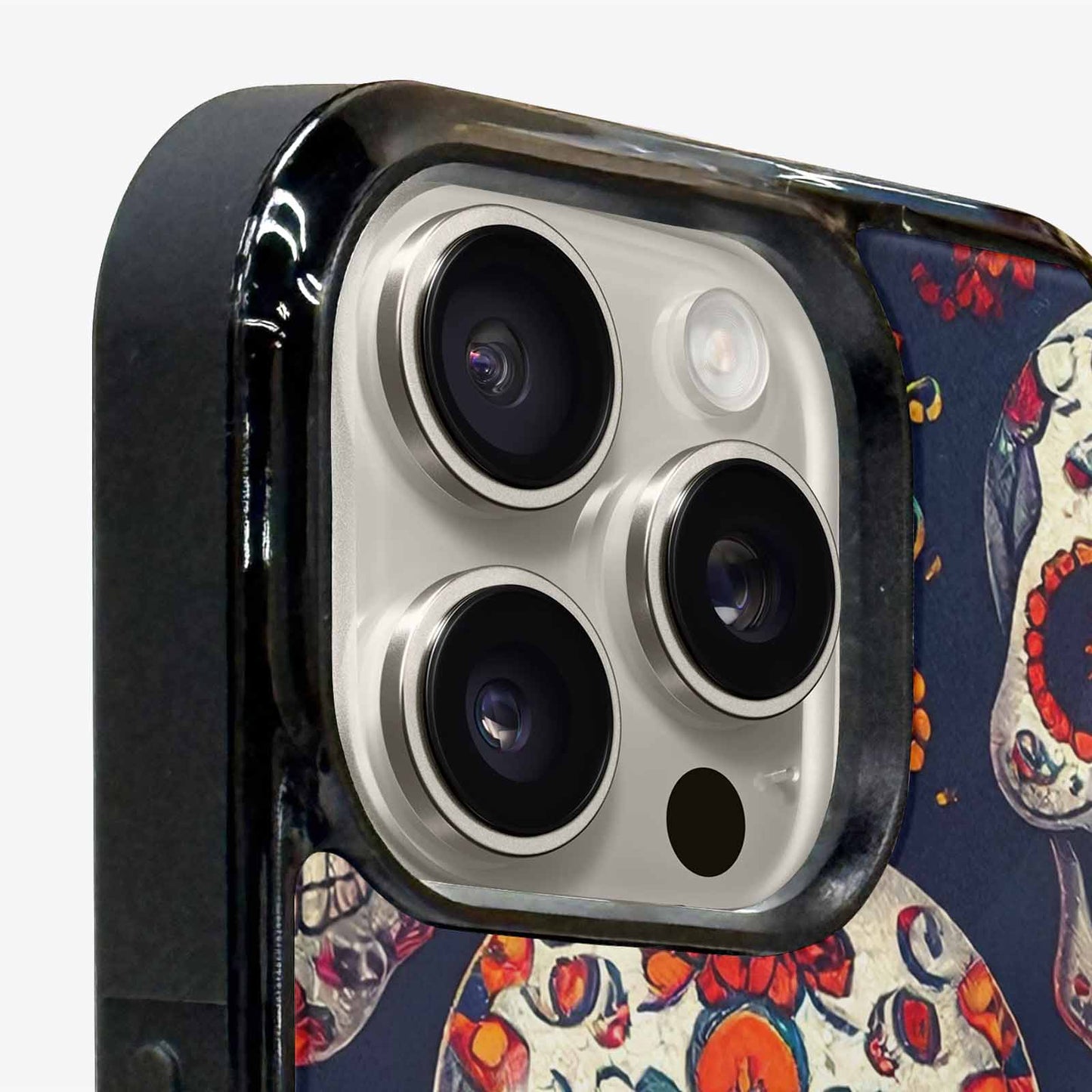 iPhone 16 Pro Case — Day Dead Sugar Skull Art 100s, Custom Phone Case