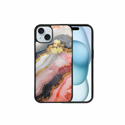 iPhone 15 Plus Case — Marble Vein Marble Veins Pattern Hundreds, Personalized Phone Case