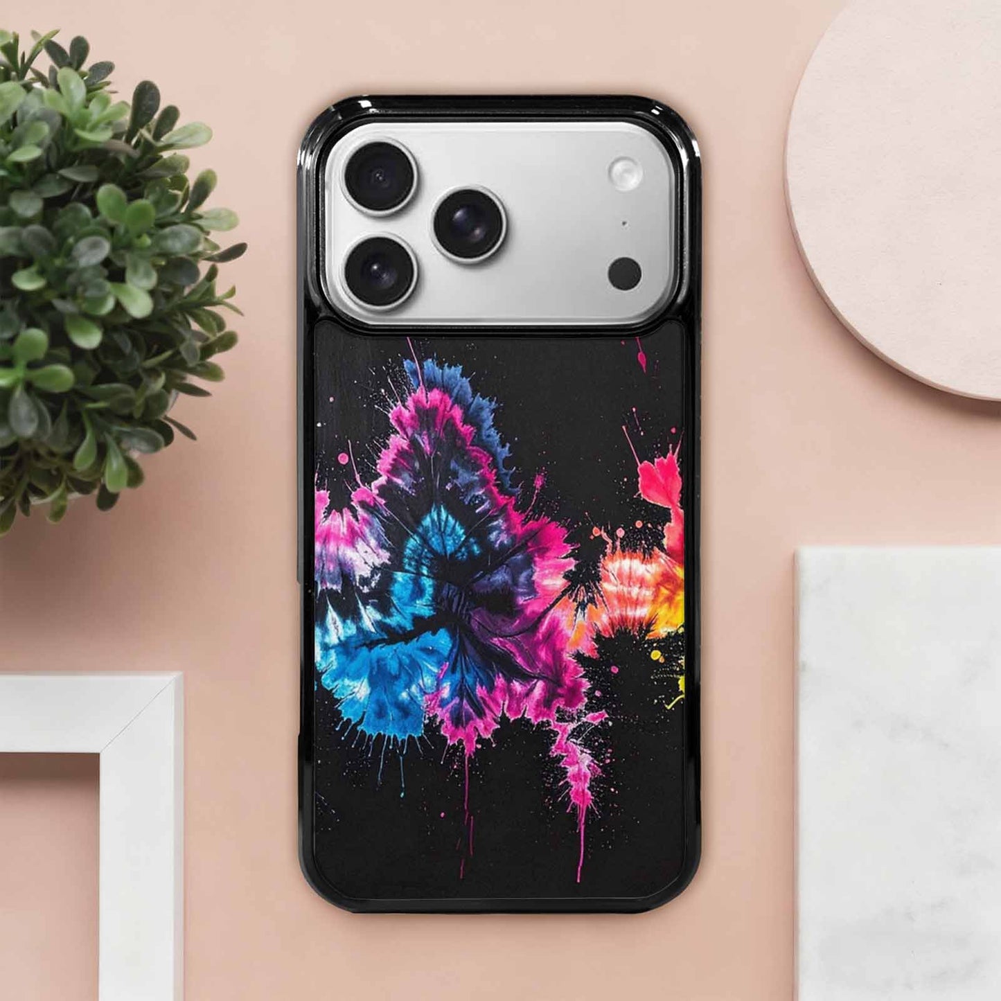 iPhone 17 Pro Max Case — Black And White Style Tie Dye, Personalized Phone Case