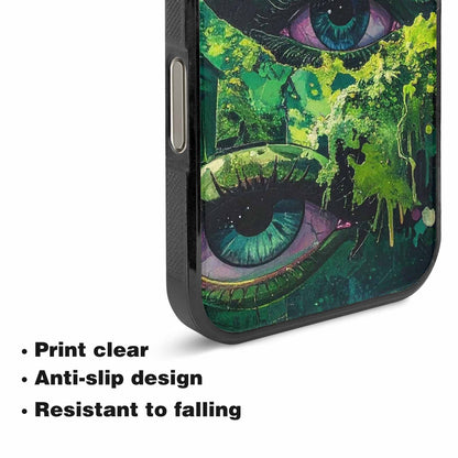 iPhone 16 Pro Max Case — Reptile Eye Cartoon, Custom Art Phone Cover