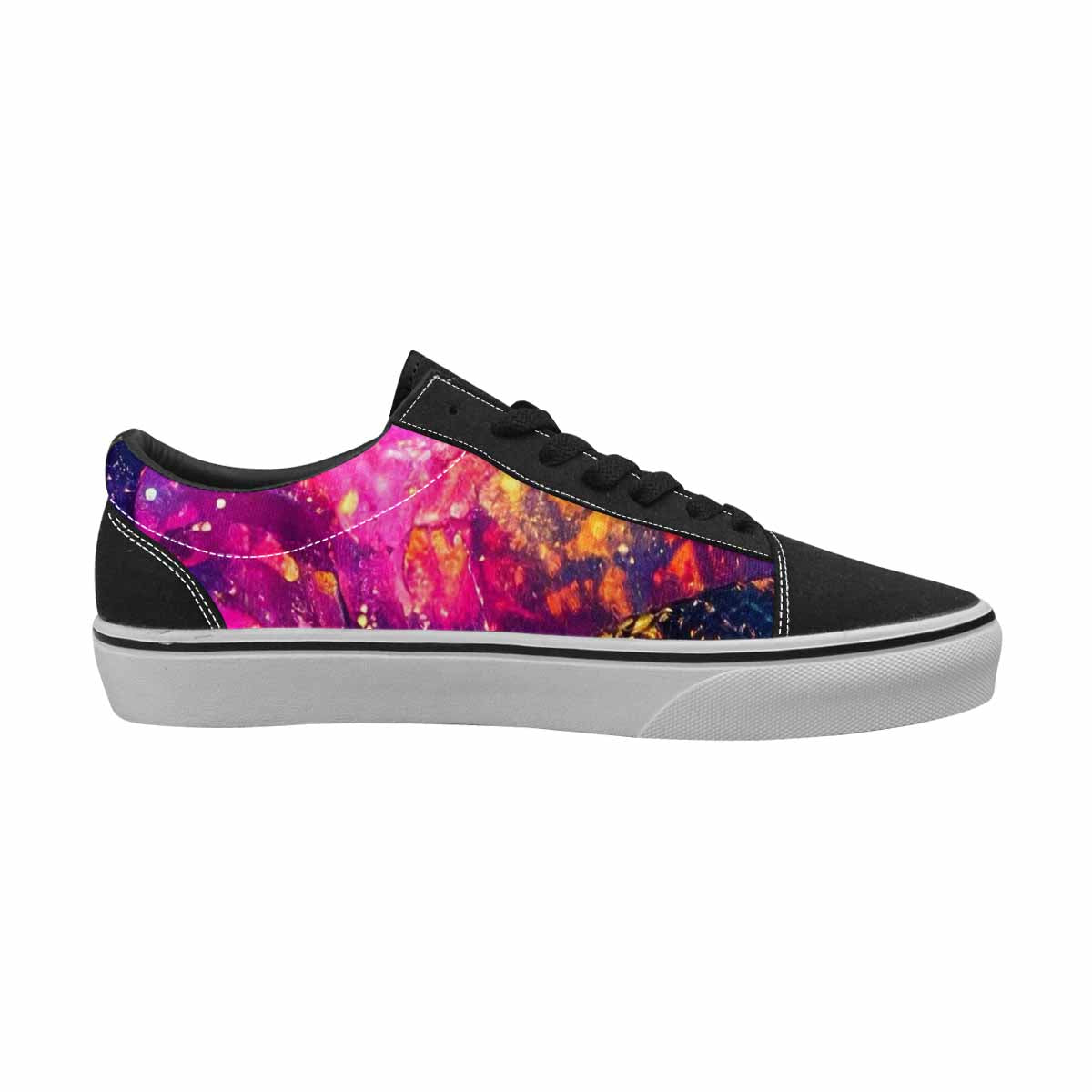 WOMEN'S Galaxy Snake Print Canvas Lace-Up Dreamcore Custom Sneakers