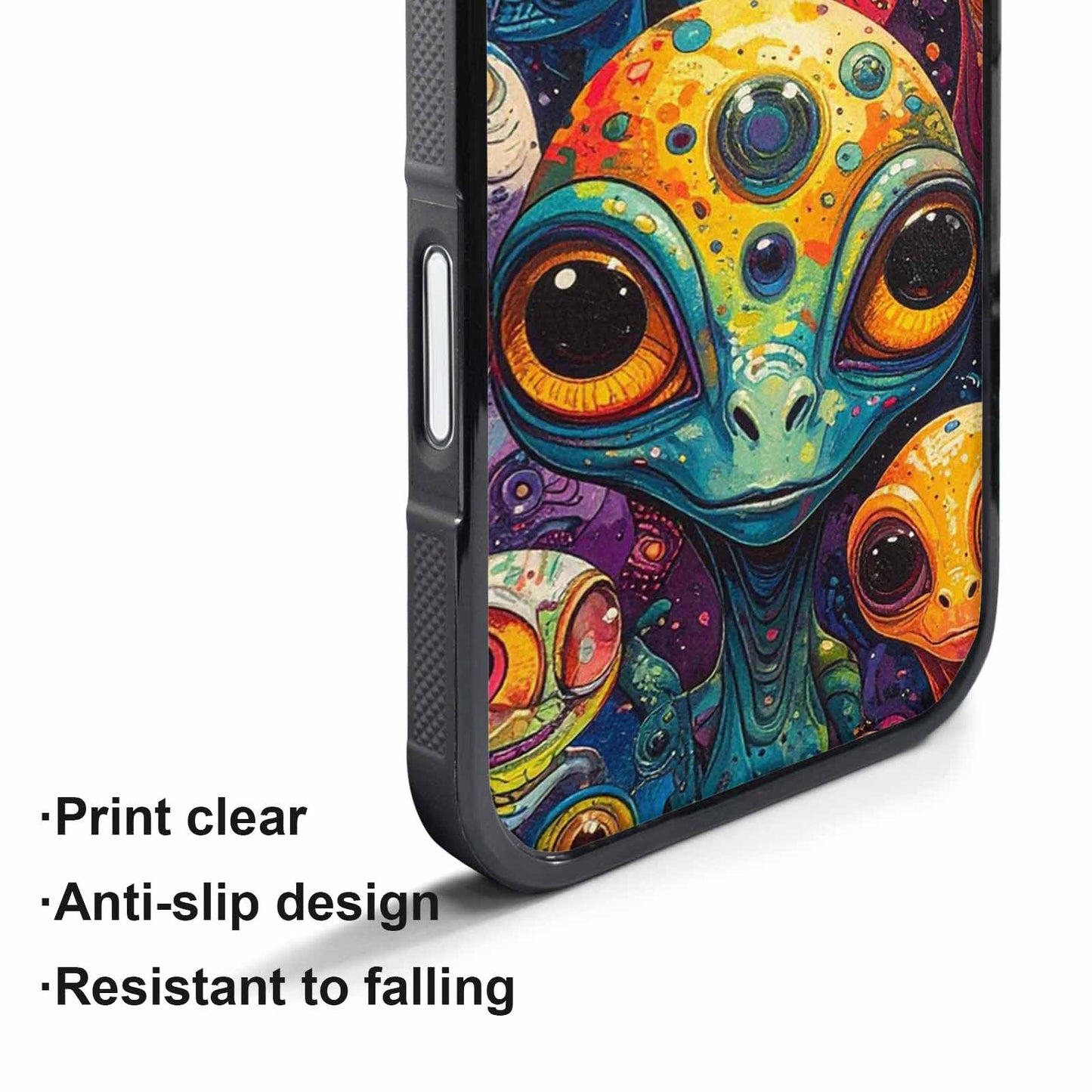 iPhone 17 Pro Case — Cartoon Alien Characters Alien Scifi, Custom Print Case Cover