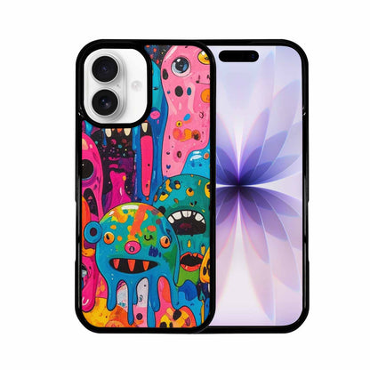 iPhone 17 Case — Melting Aliens Pattern Alien Scifi, Custom Designed Case Cover