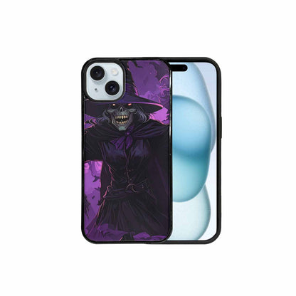 iPhone 15 Plus Case — Scary Horror Halloween Art Print Edge, Customized Protective Case