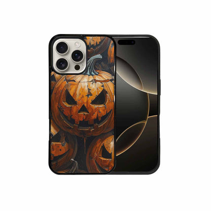 iPhone 16 Pro Max Case — Halloween Cracked Jackolantern, Custom Art Phone Cover