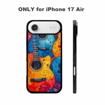 iPhone 17 Air Case — Watercolor Smiley Face Guitar Watercolor Abstract, Custom Designed Case Cover