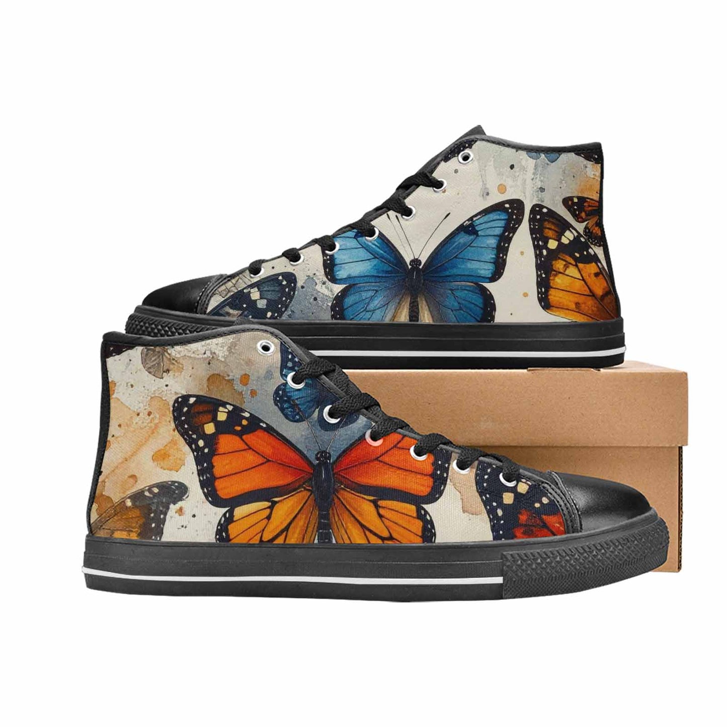 MEN'S Butterfly Wing High Top Canvas Y2K Custom Shoes